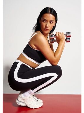 nuuds contrast legging black and white